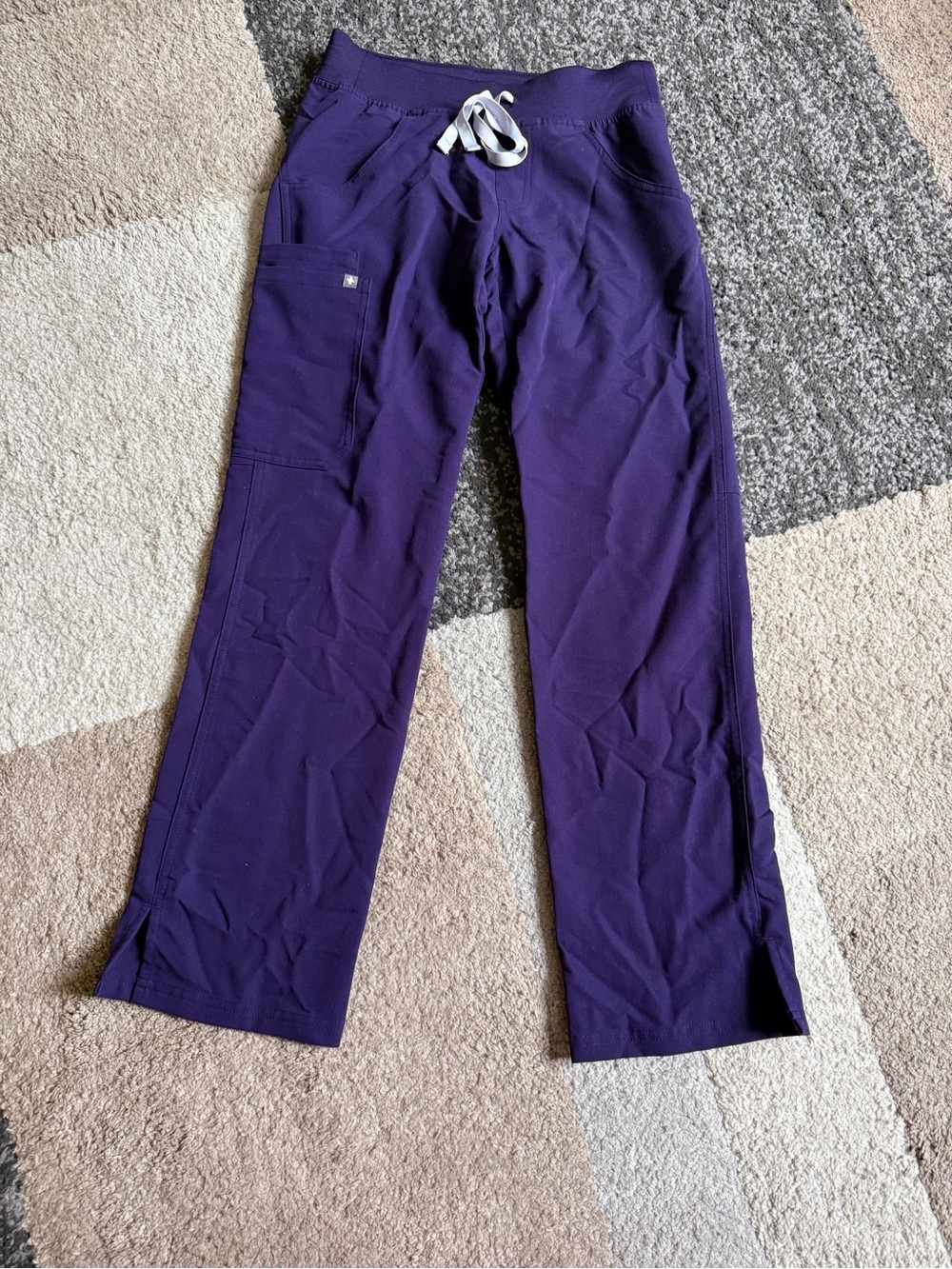 Figs Deep Purple Drawstring Kade XXS/P Scrub Pants